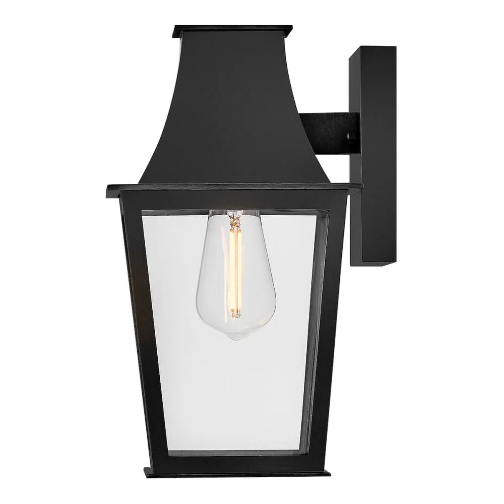 Georgetown Coastal Outdoor Wall Lantern - Small 12.5" - Black