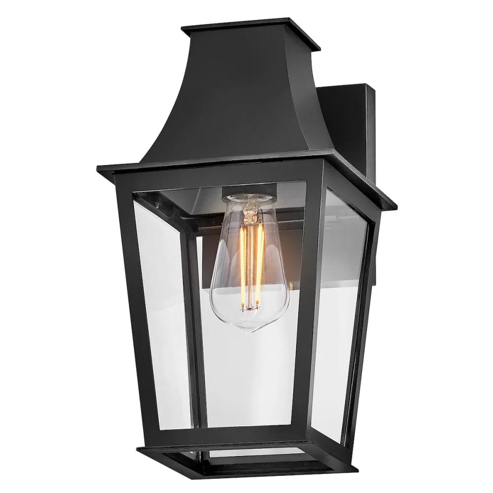 Georgetown Coastal Outdoor Wall Lantern - Small 12.5" - Black