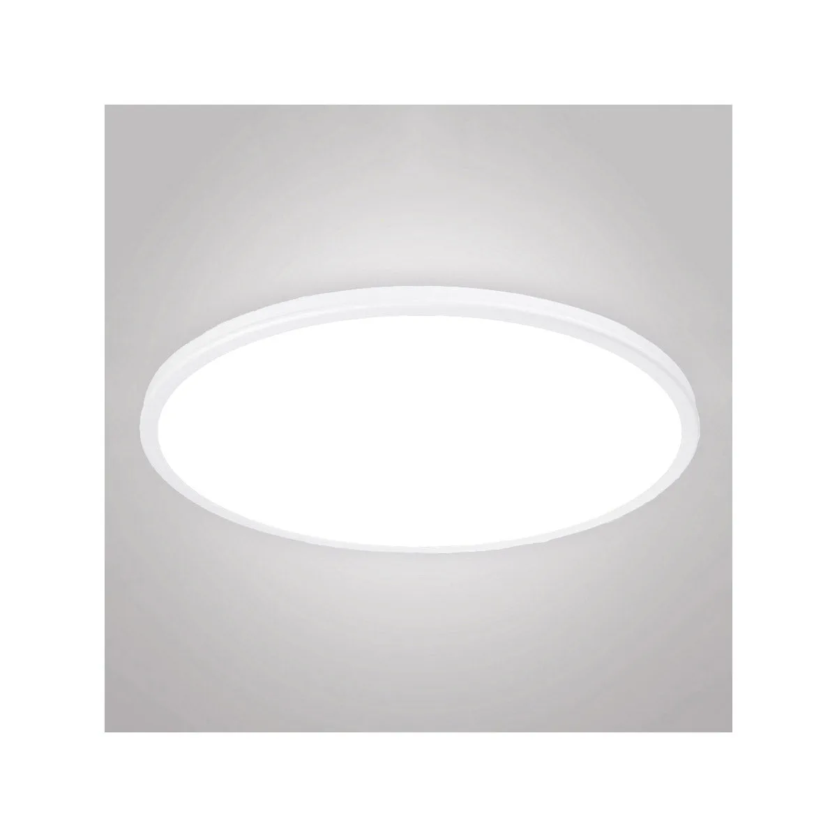 Geos 22 in. LED Disk Light 3000K White Finish