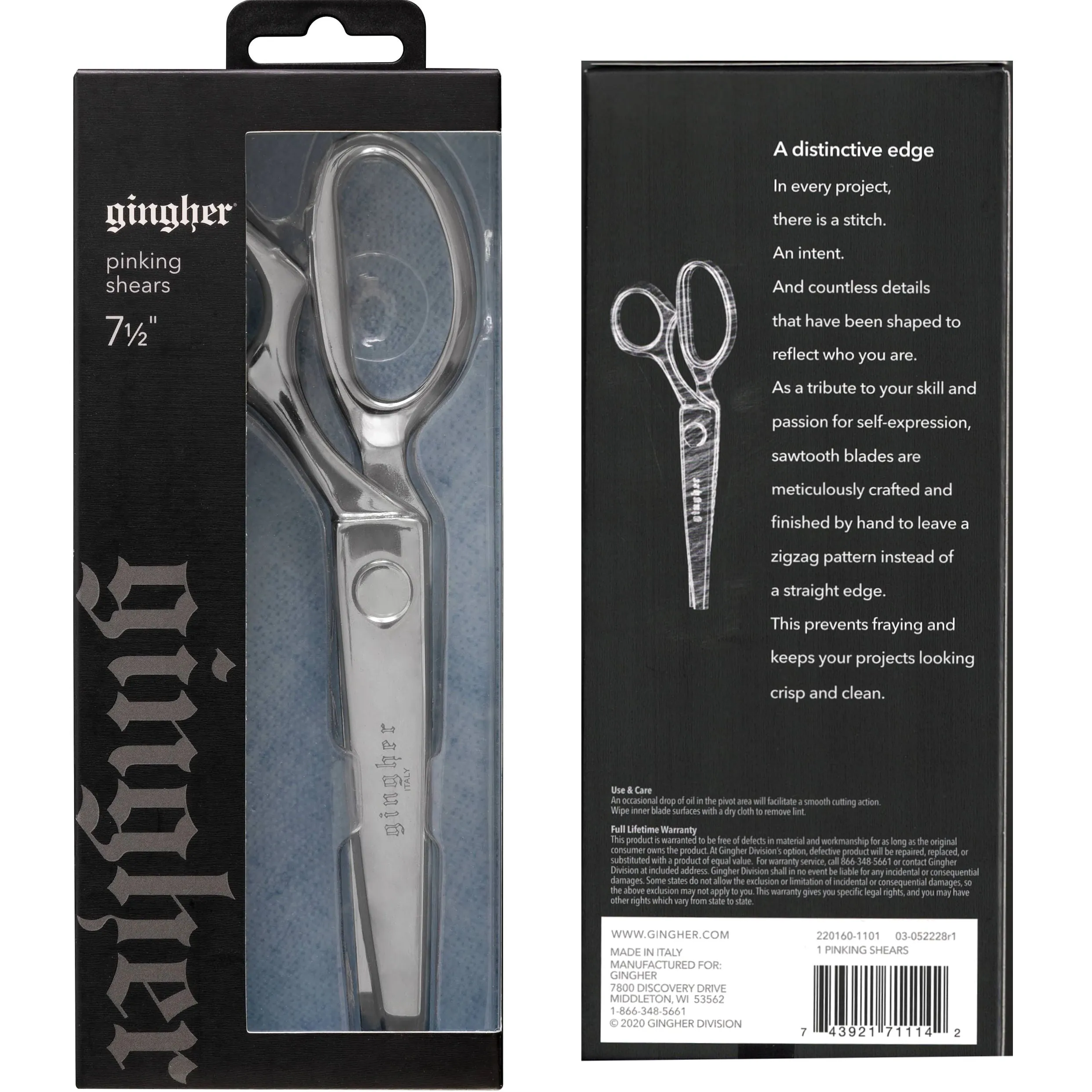 Gingher 7-1/2 Inch Pinking Shears