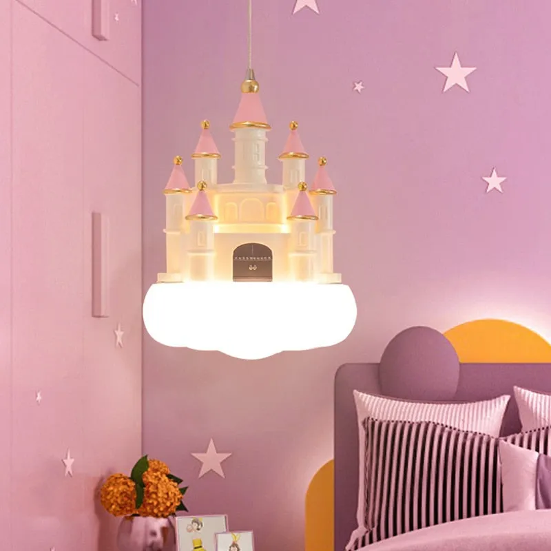 Girls Room Creative Castle Pendant Lamp Chandelier