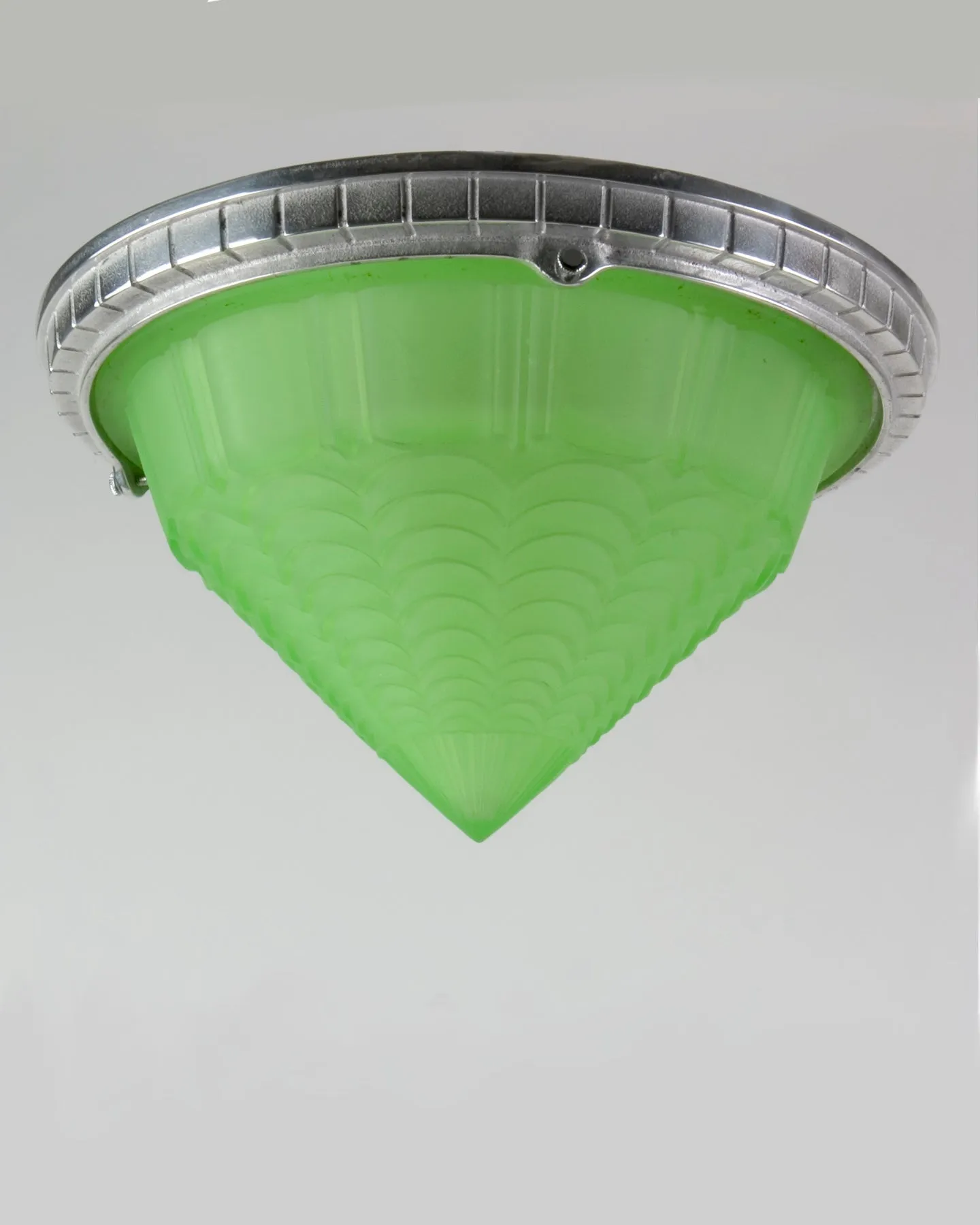 Green Glass Flush Mount