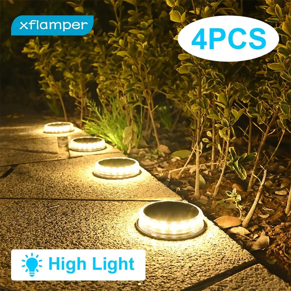 Ground Garden Solar Lights - 17 Led IP65 Waterproof for Lawn Pathway Patio Landscape Decoration