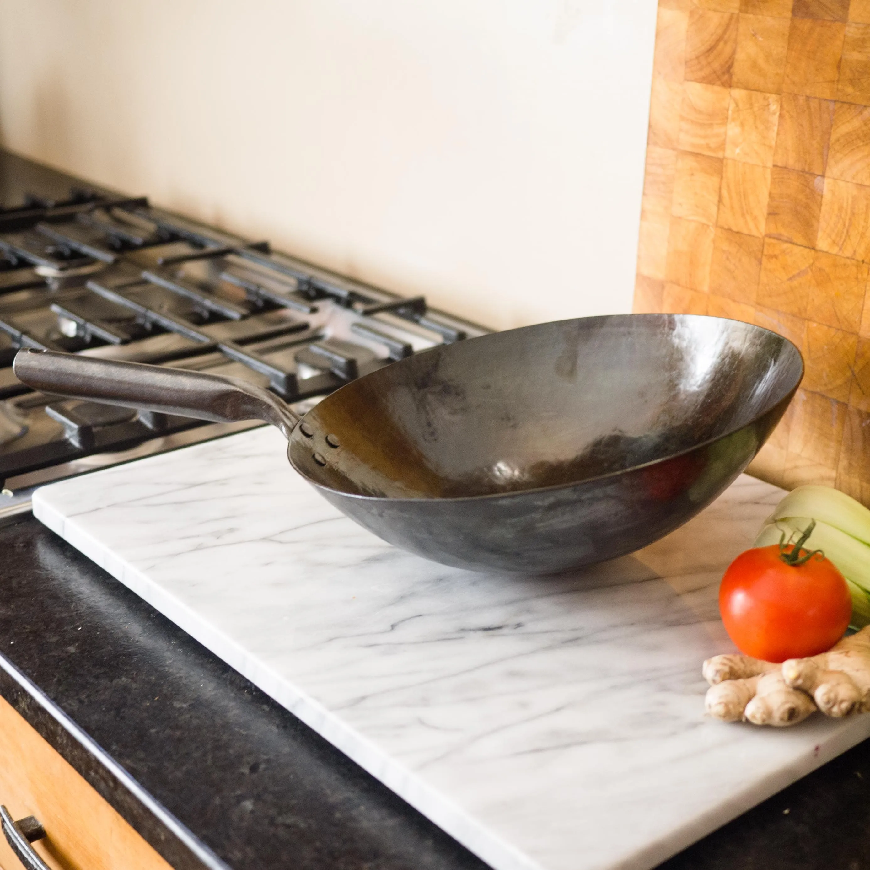 Hand Hammered Carbon Steel Pow Wok