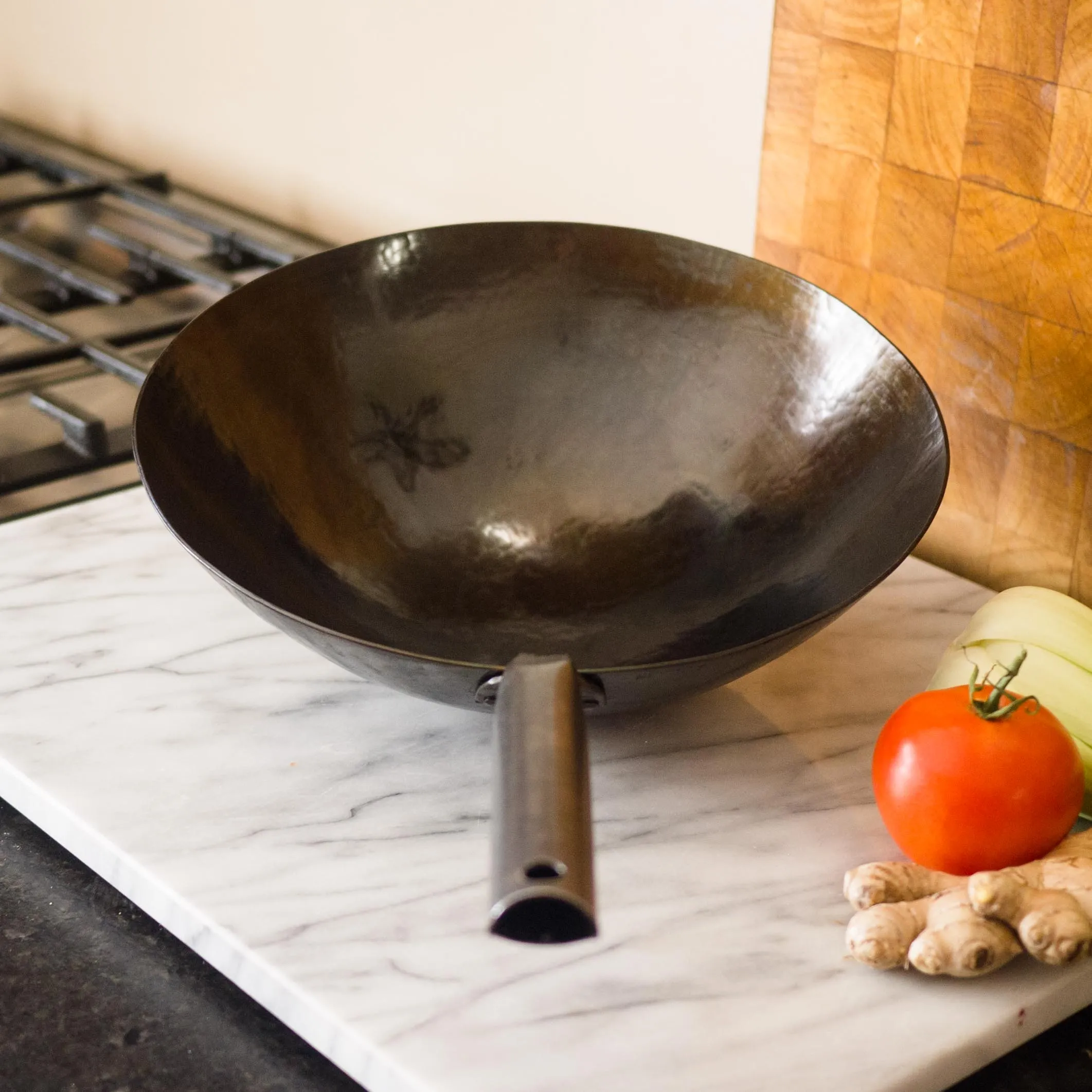 Hand Hammered Carbon Steel Pow Wok