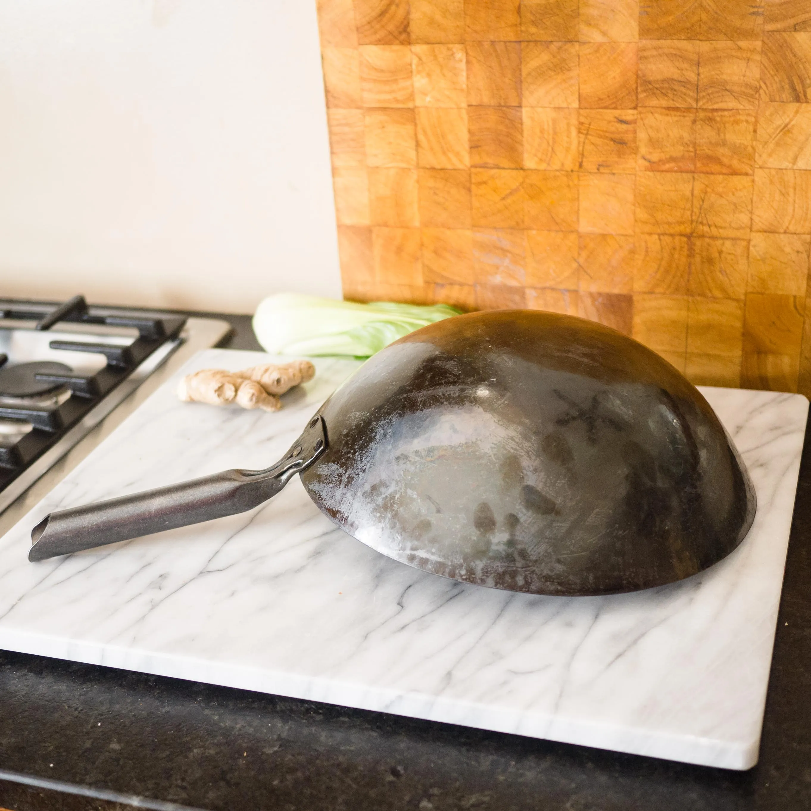 Hand Hammered Carbon Steel Pow Wok