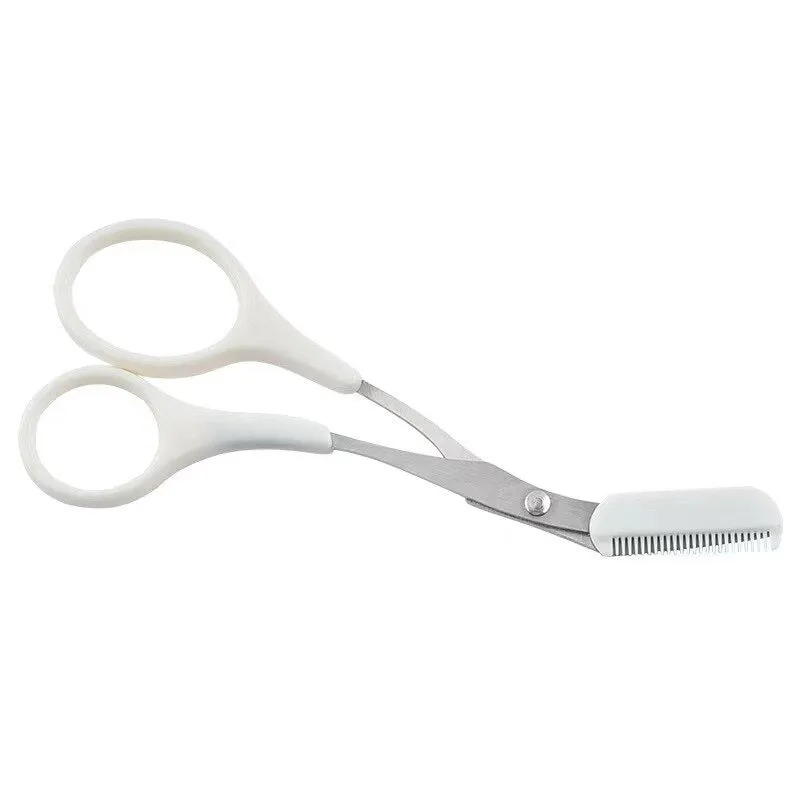 Handy Stainless Steel Eyebrow Comb and Trimmer Scissor