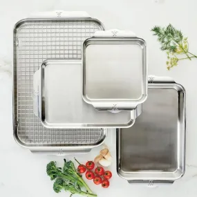 Hestan 5 Pc Stainless Steel OverBond Bakeware Set