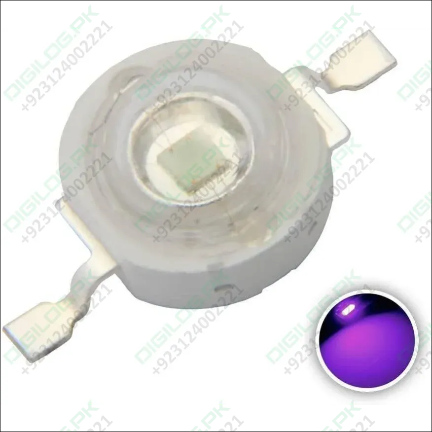 High Power Uv Led Chip 3w Purple Uv Ultraviolet Bulb Lamp 1 Heat Sink Plus 1 Uv Led Light