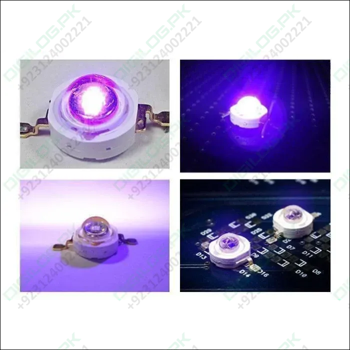 High Power Uv Led Chip 3w Purple Uv Ultraviolet Bulb Lamp 1 Heat Sink Plus 1 Uv Led Light