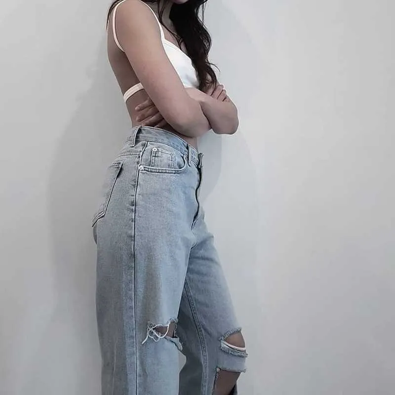 High-Rise Wide Jeans