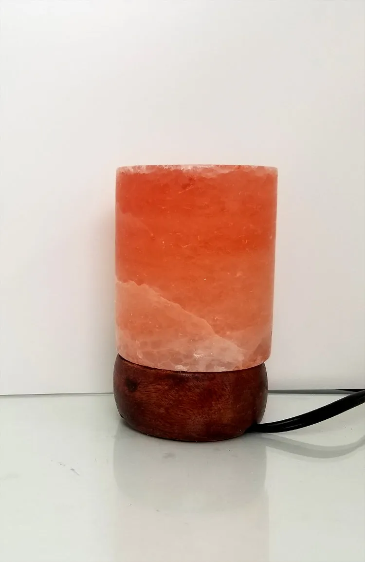 Himalayan Salt Lamp ~ Carved 4" Cylinder