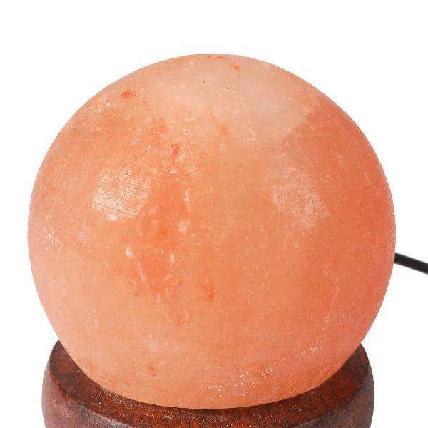 HIMALAYAN SALT LAMP GLOBE USB NATURAL CRYSTAL ROCK CORD NIGHT LIGHT LAMPS GLOBES