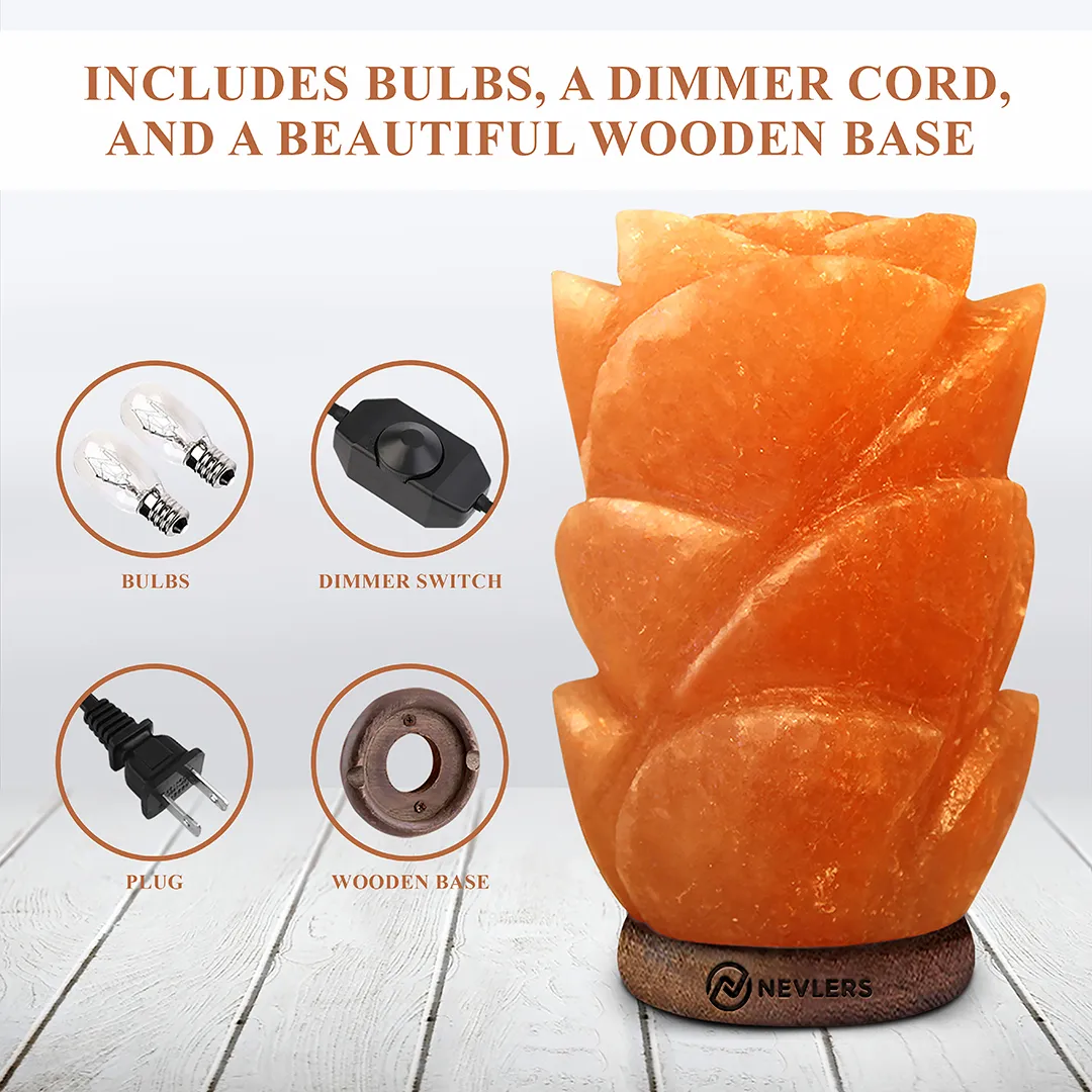 Himalayan Salt Lamp With Dimmer | Rose Shape