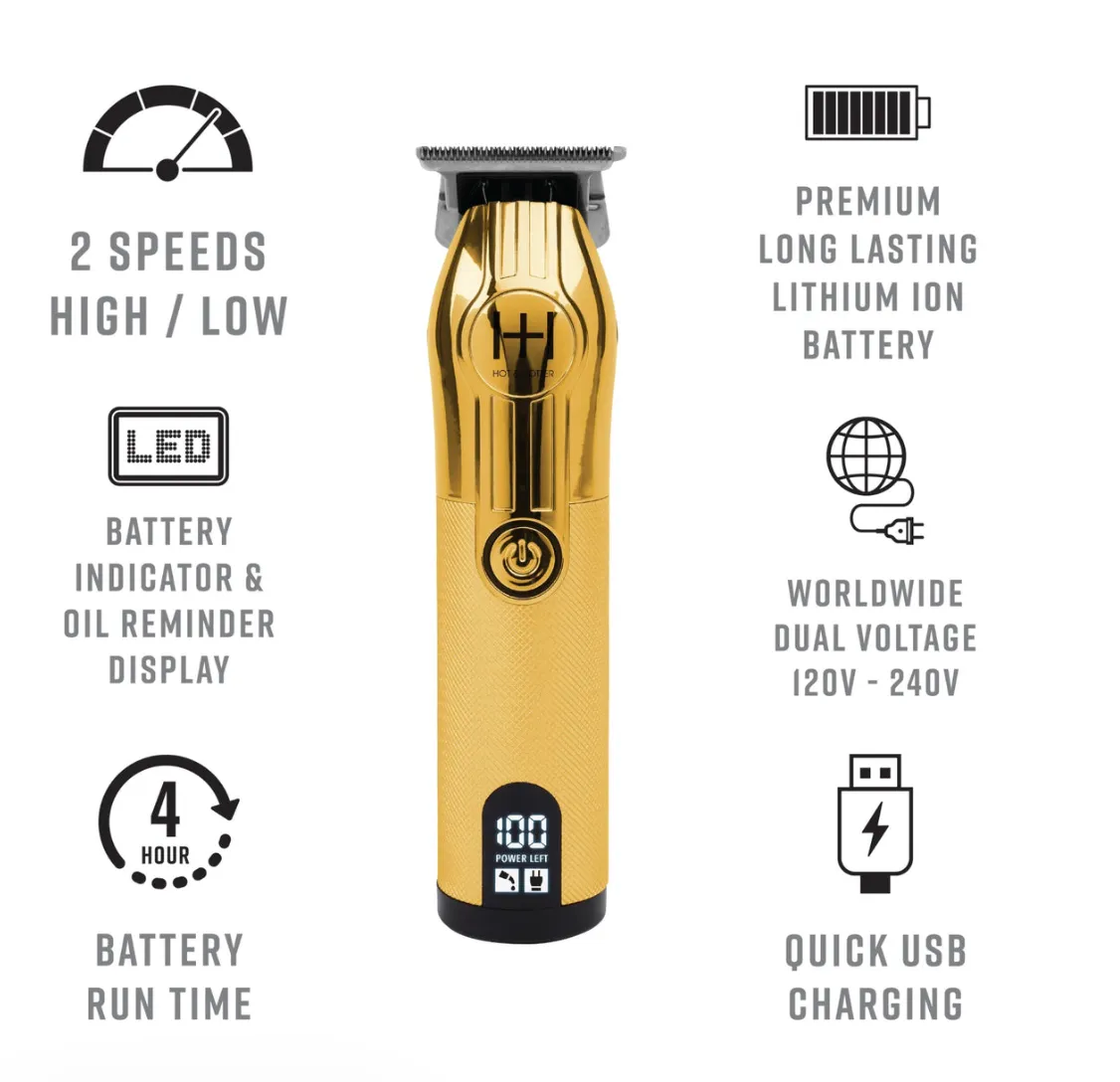 HOT & HOTTER CORDLESS LITHIUM OUTLINING TRIMMER GOLD