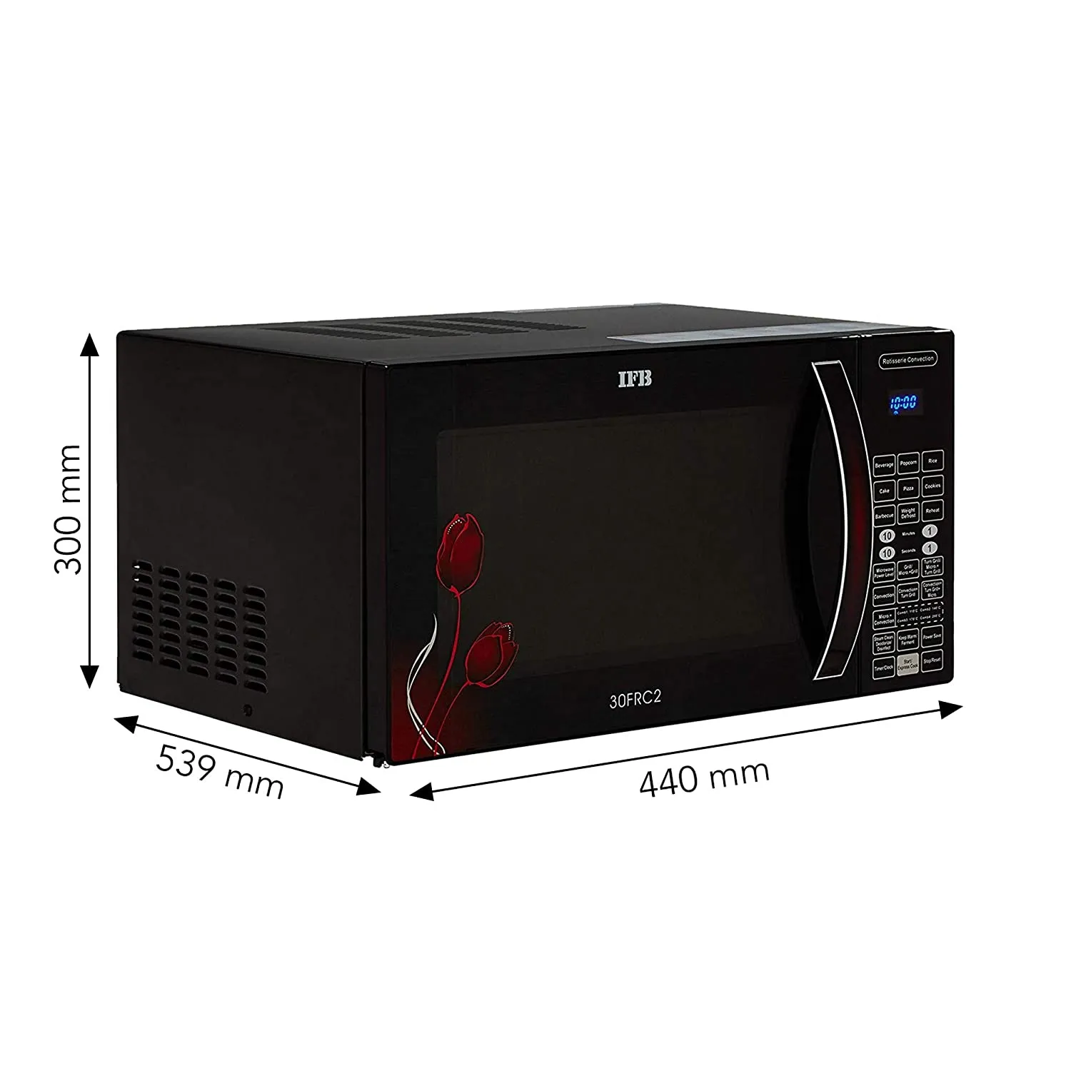 IFB 30FRC2  30 Litre Convection Microwave Oven ( Floral Pattern) (Black)