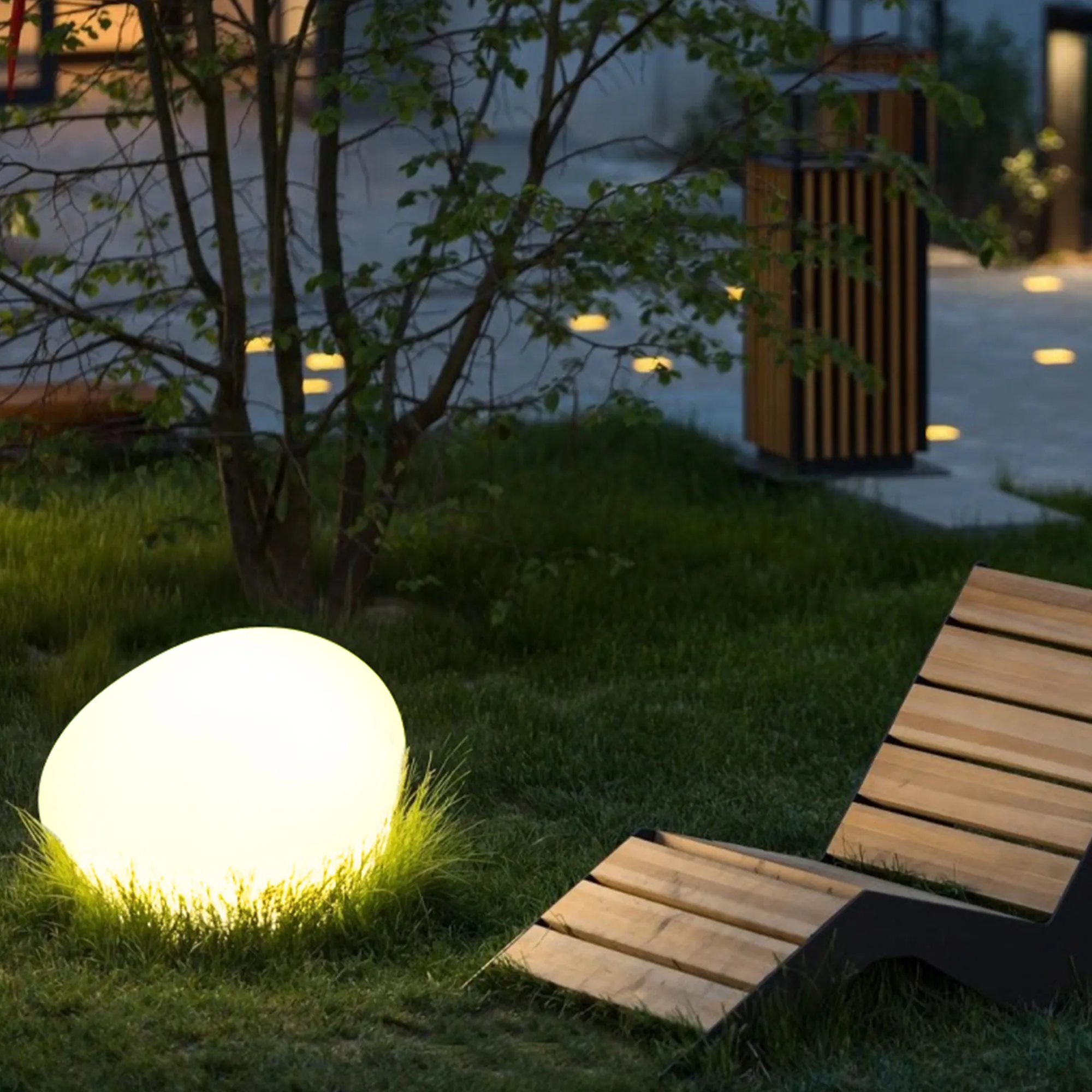 Indoor & Outdoor Solar Cobblestone Light