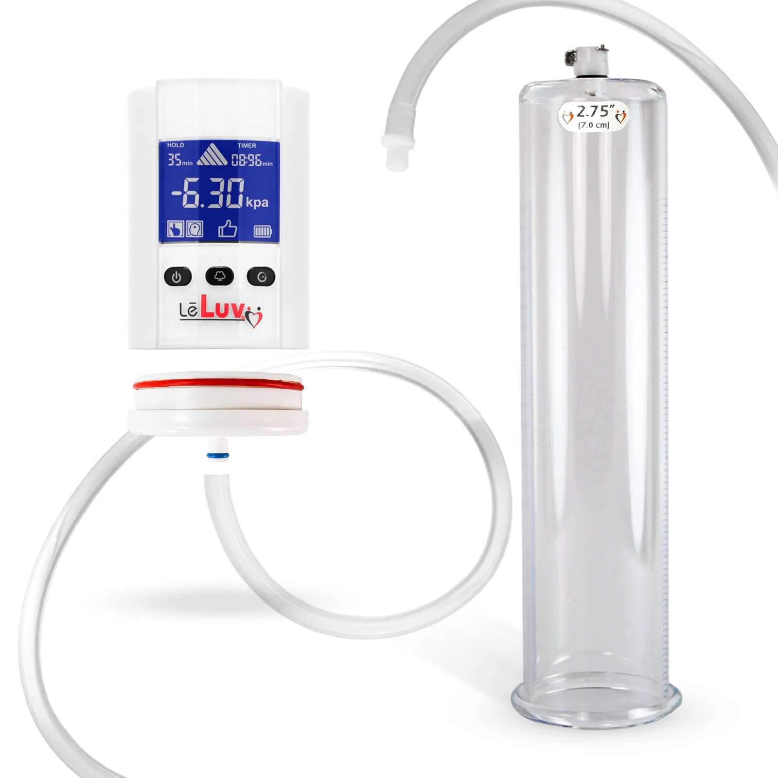 iPump Penis Pump | Smart LCD Head with Adapter | 9"/12" Length x 1.35"-5.0" Diameter