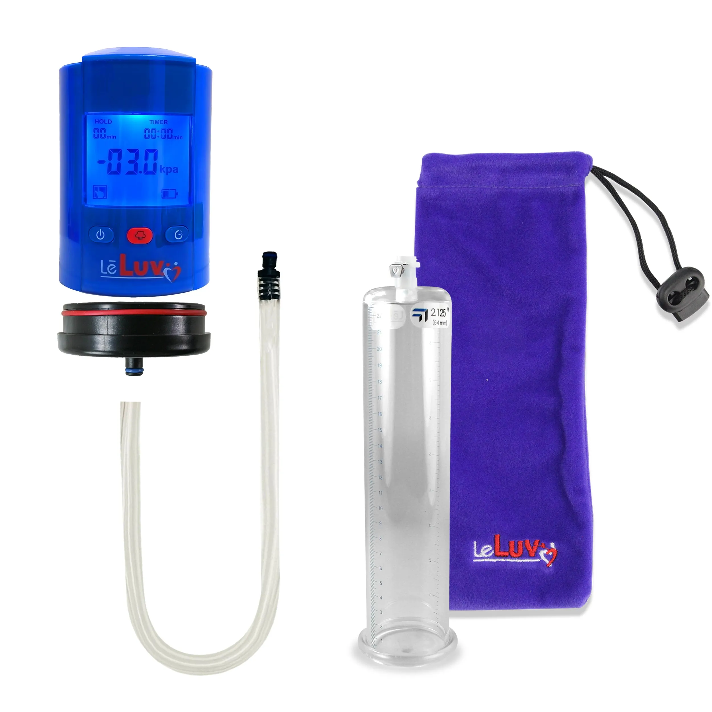 iPump Penis Pump | Smart LCD Head with Adapter | 9"/12" Length x 1.35"-5.0" Diameter