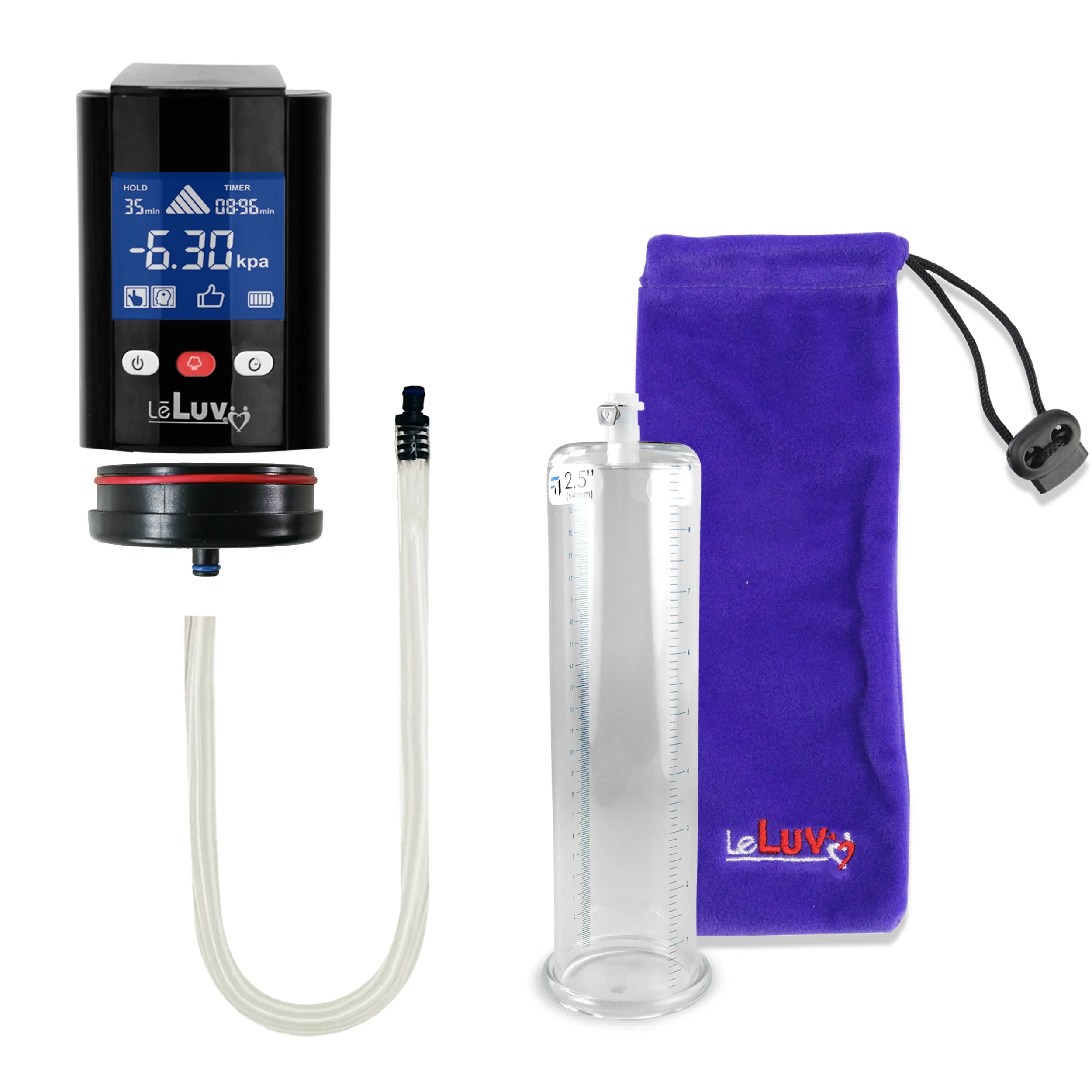 iPump Penis Pump | Smart LCD Head with Adapter | 9"/12" Length x 1.35"-5.0" Diameter