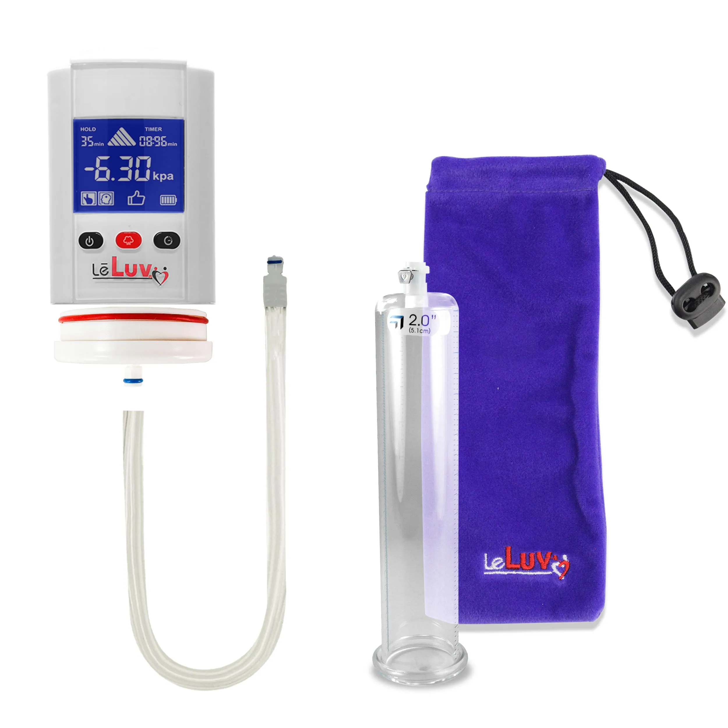 iPump Penis Pump | Smart LCD Head with Adapter | 9"/12" Length x 1.35"-5.0" Diameter