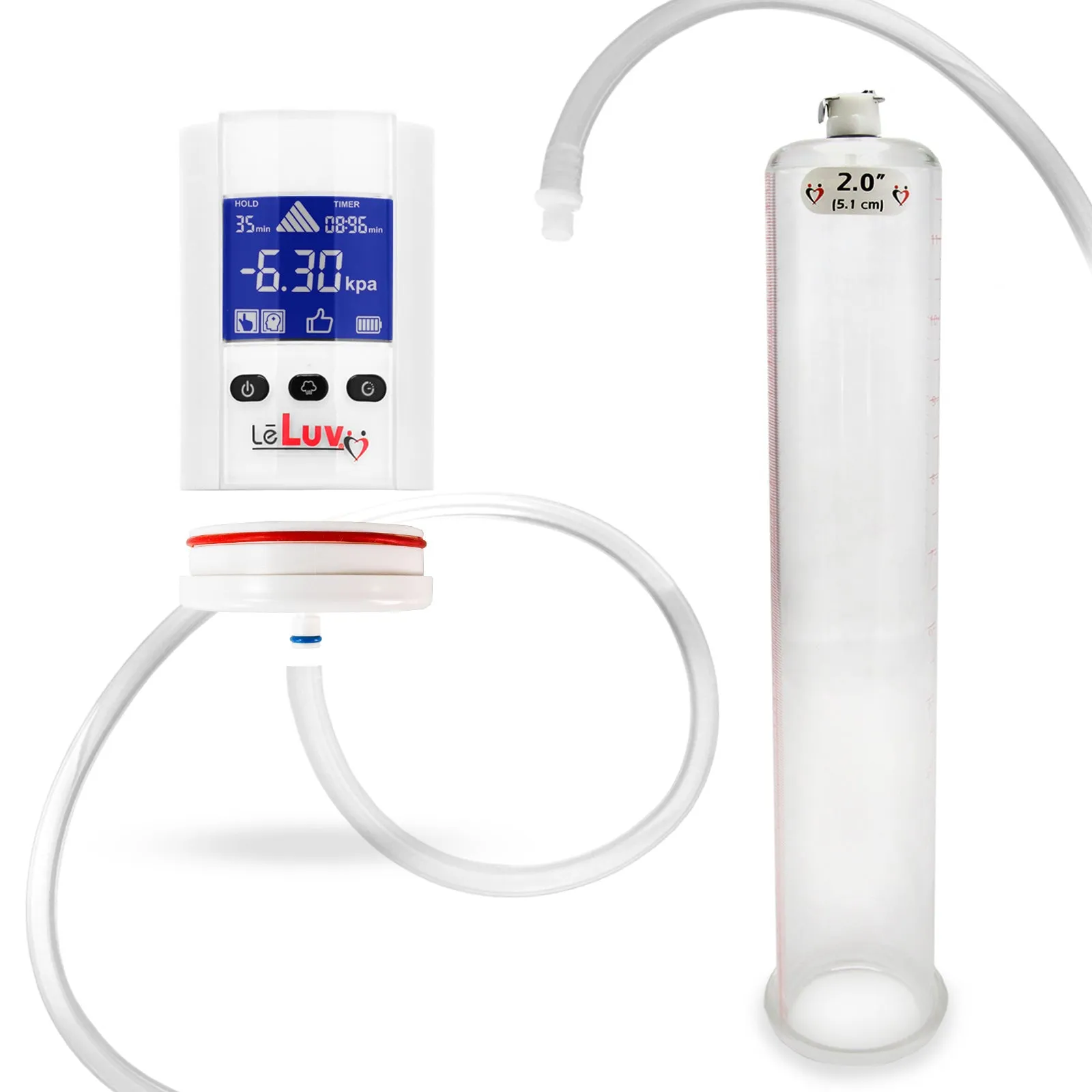 iPump Penis Pump | Smart LCD Head with Adapter | 9"/12" Length x 1.35"-5.0" Diameter