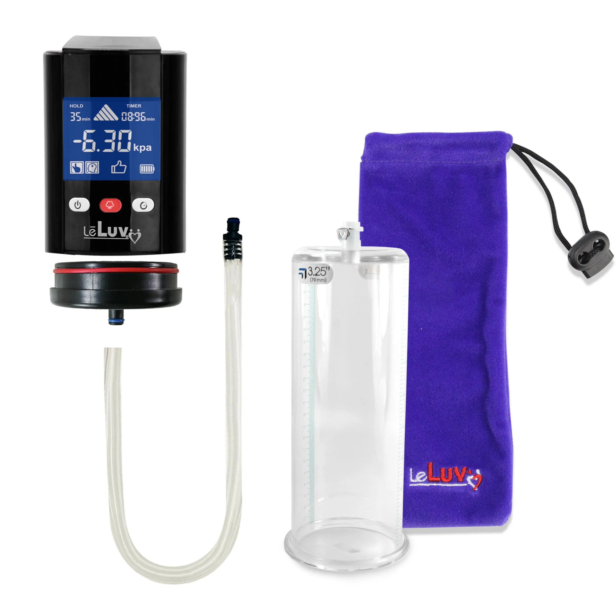 iPump Penis Pump | Smart LCD Head with Adapter | 9"/12" Length x 1.35"-5.0" Diameter