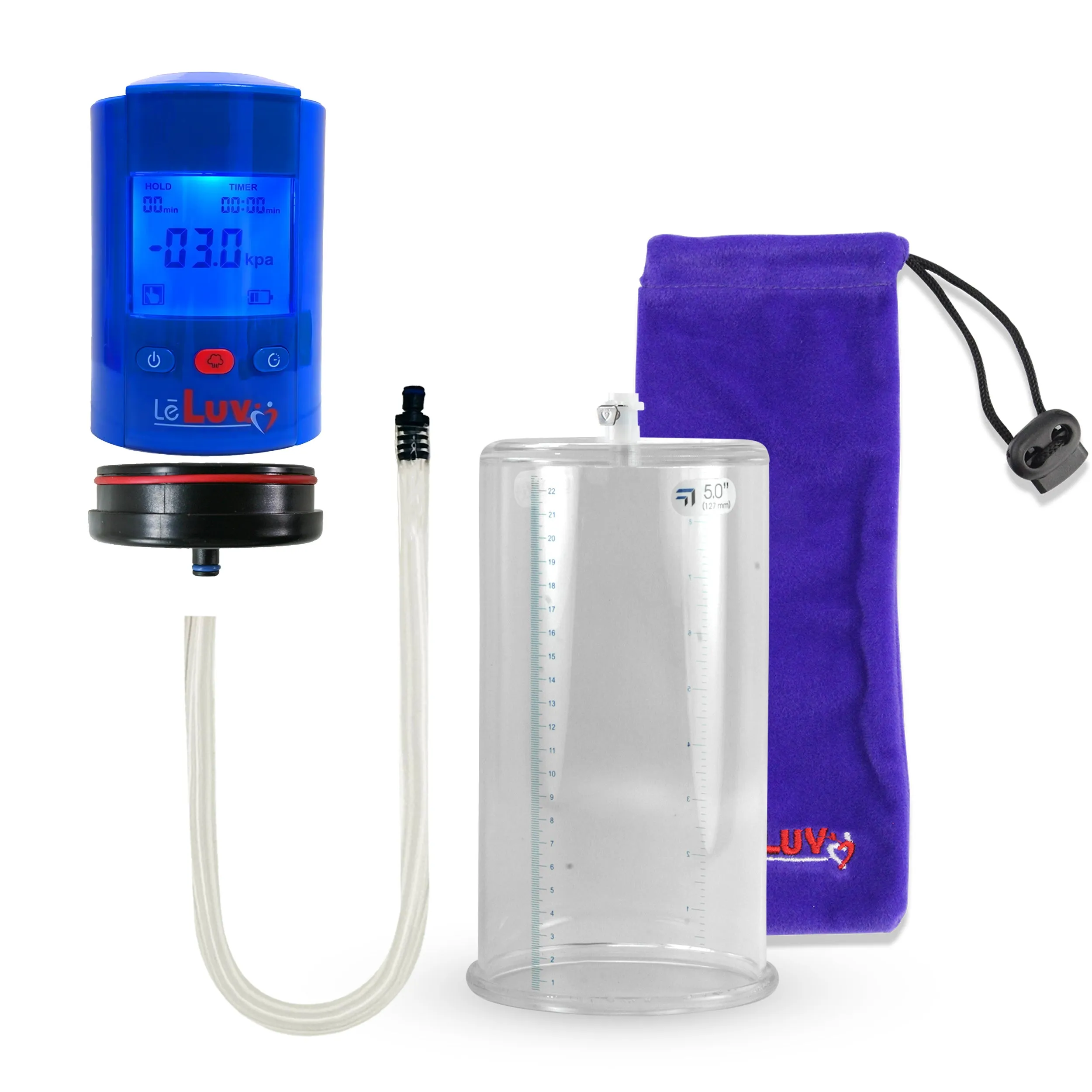 iPump Penis Pump | Smart LCD Head with Adapter | 9"/12" Length x 1.35"-5.0" Diameter