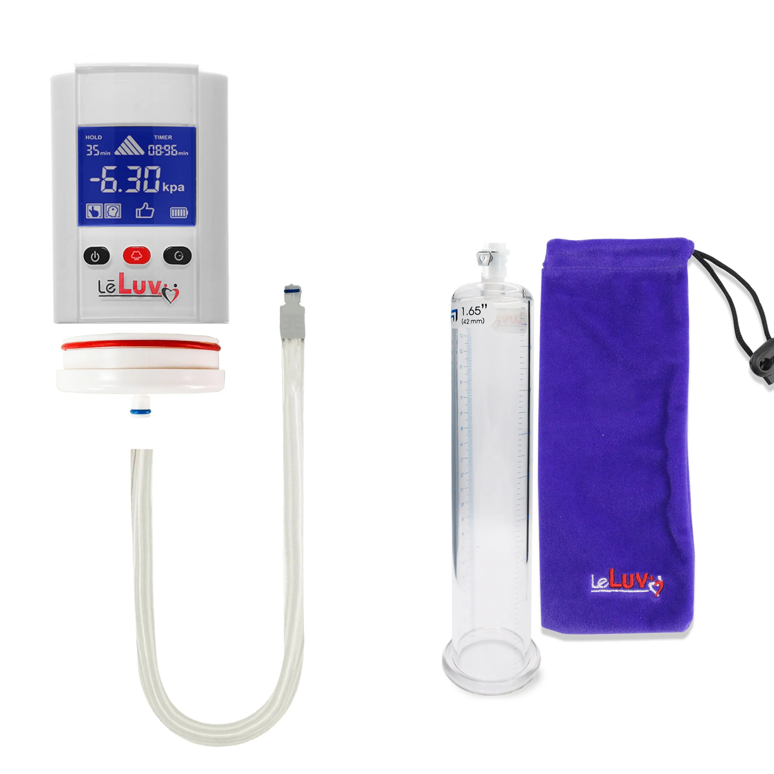 iPump Penis Pump | Smart LCD Head with Adapter | 9"/12" Length x 1.35"-5.0" Diameter