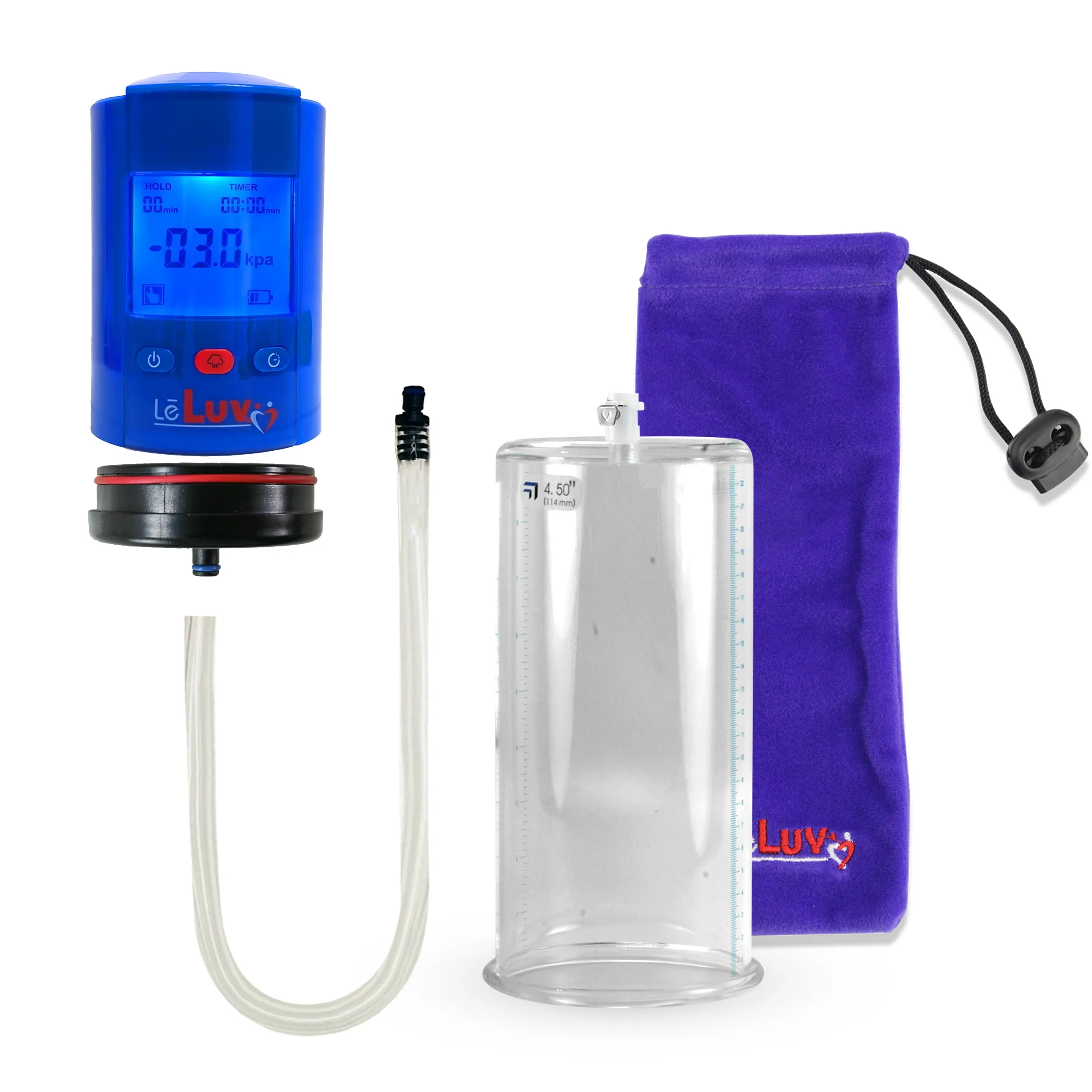 iPump Penis Pump | Smart LCD Head with Adapter | 9"/12" Length x 1.35"-5.0" Diameter