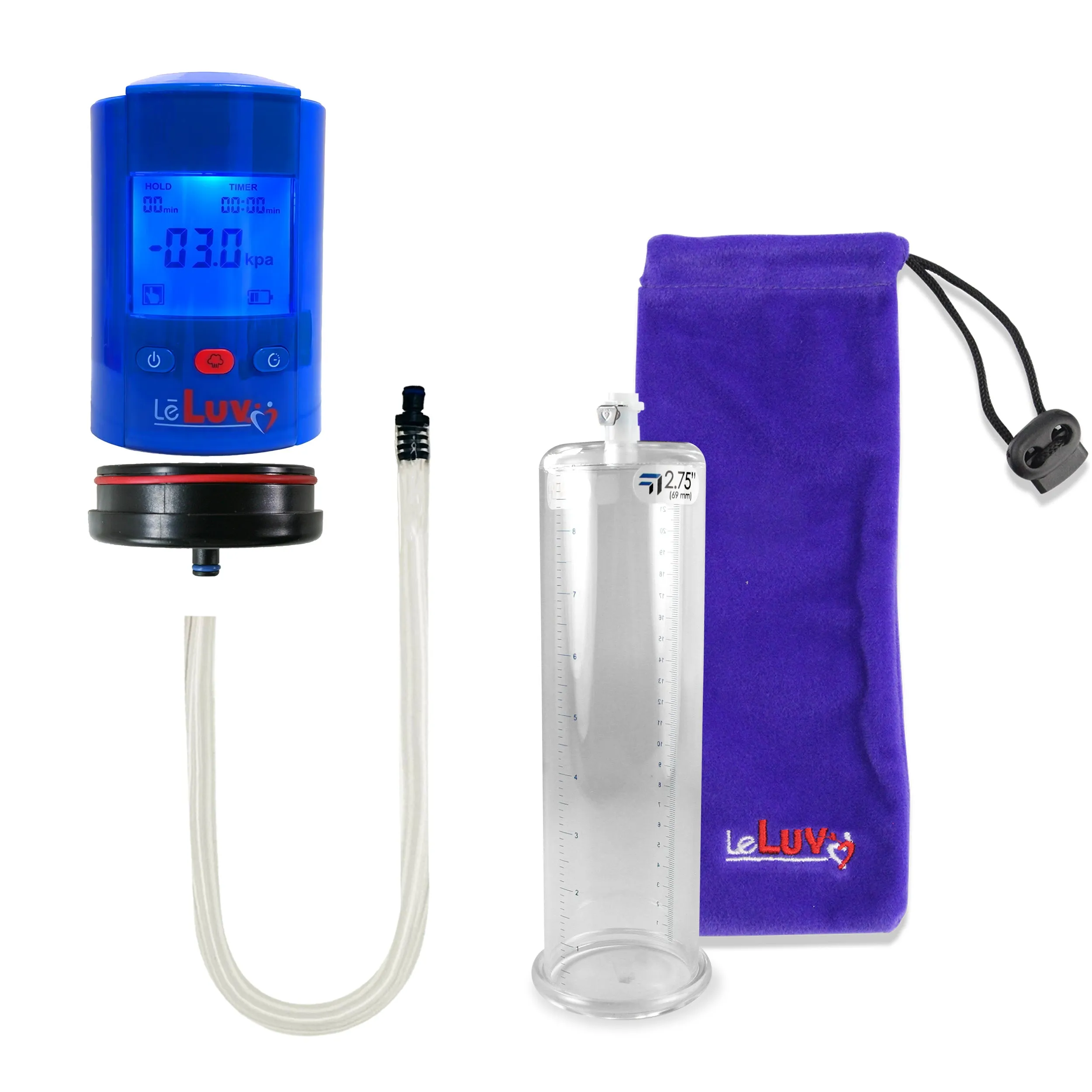 iPump Penis Pump | Smart LCD Head with Adapter | 9"/12" Length x 1.35"-5.0" Diameter