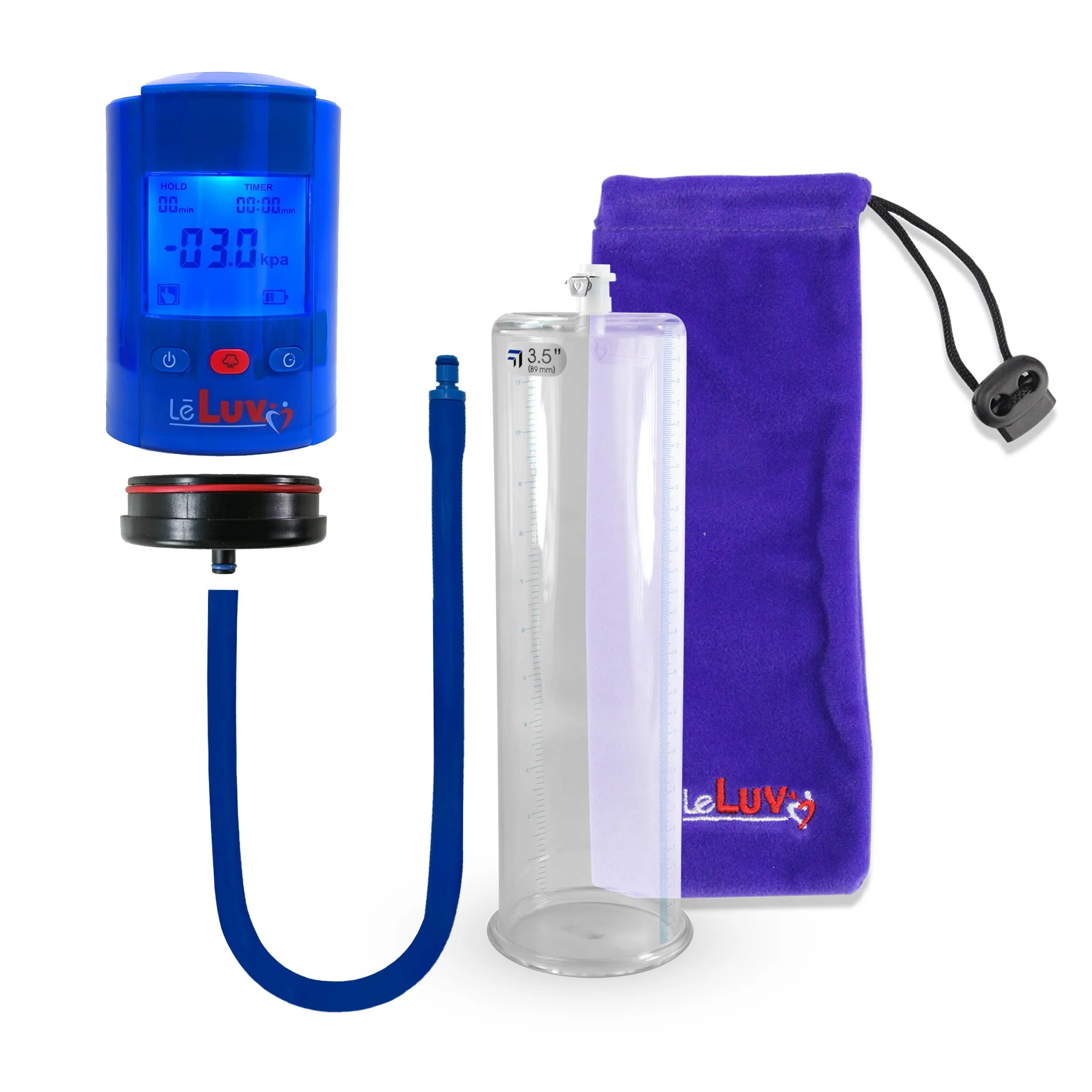 iPump Penis Pump | Smart LCD Head with Adapter | 9"/12" Length x 1.35"-5.0" Diameter