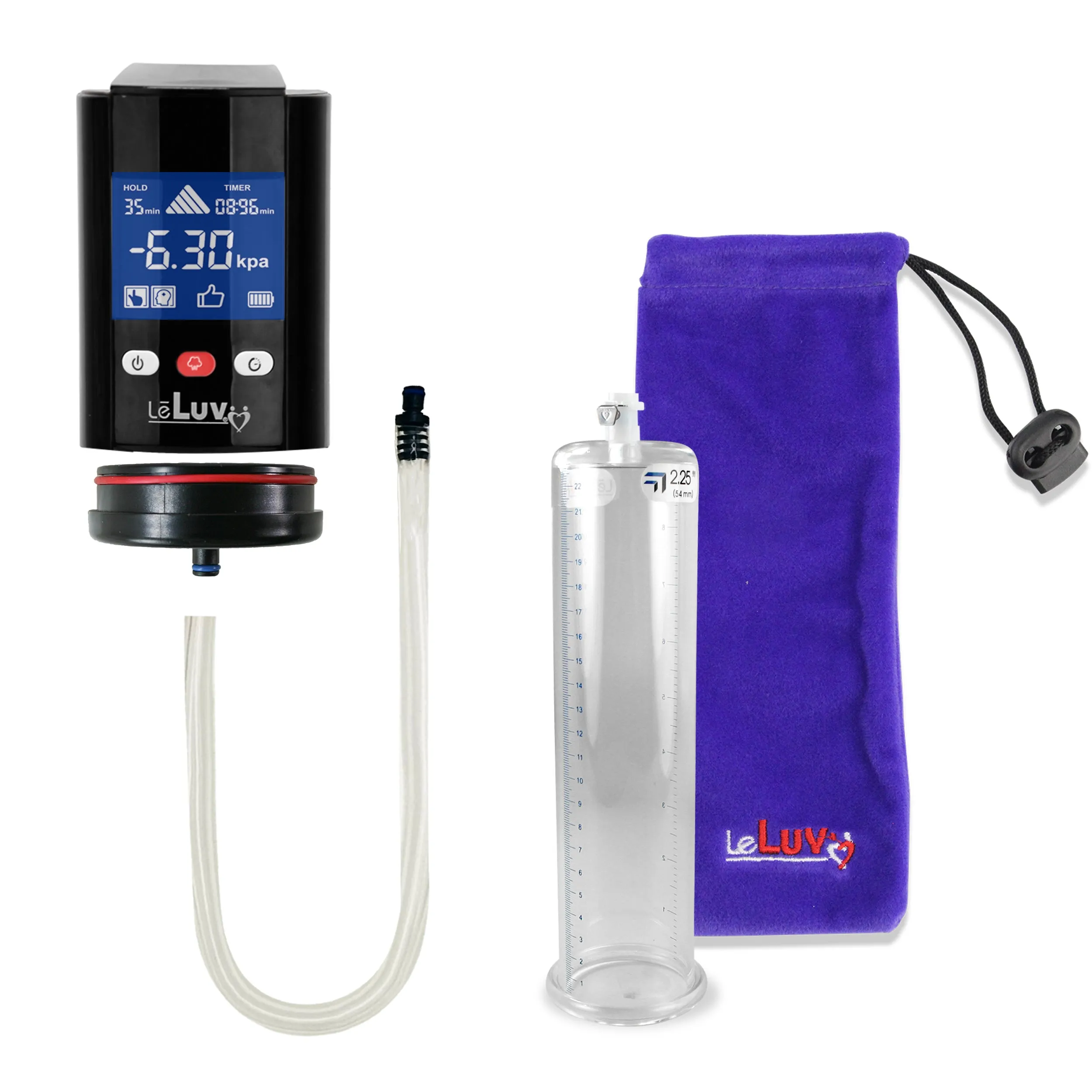 iPump Penis Pump | Smart LCD Head with Adapter | 9"/12" Length x 1.35"-5.0" Diameter