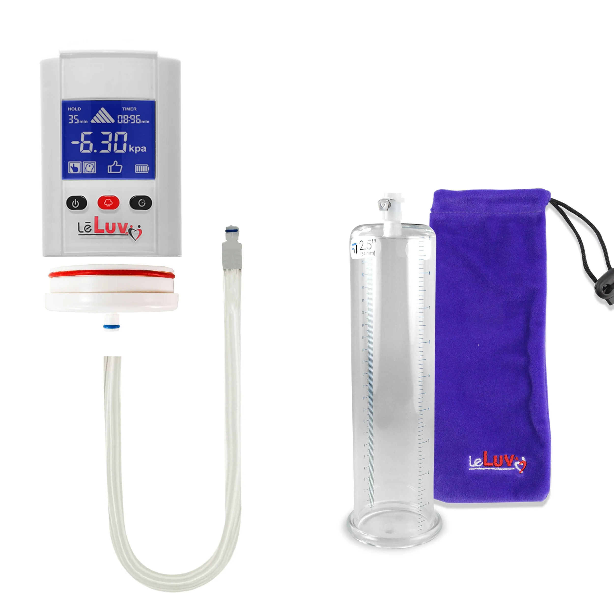 iPump Penis Pump | Smart LCD Head with Adapter | 9"/12" Length x 1.35"-5.0" Diameter