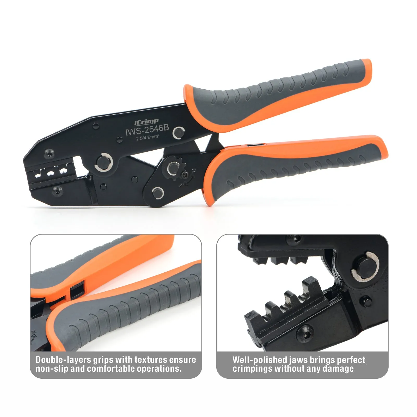 IWS-2546B Solar PV Cable Crimping Tool Kit with Wire Stripper, Cable Cutter, Solar Spanner and Connectors