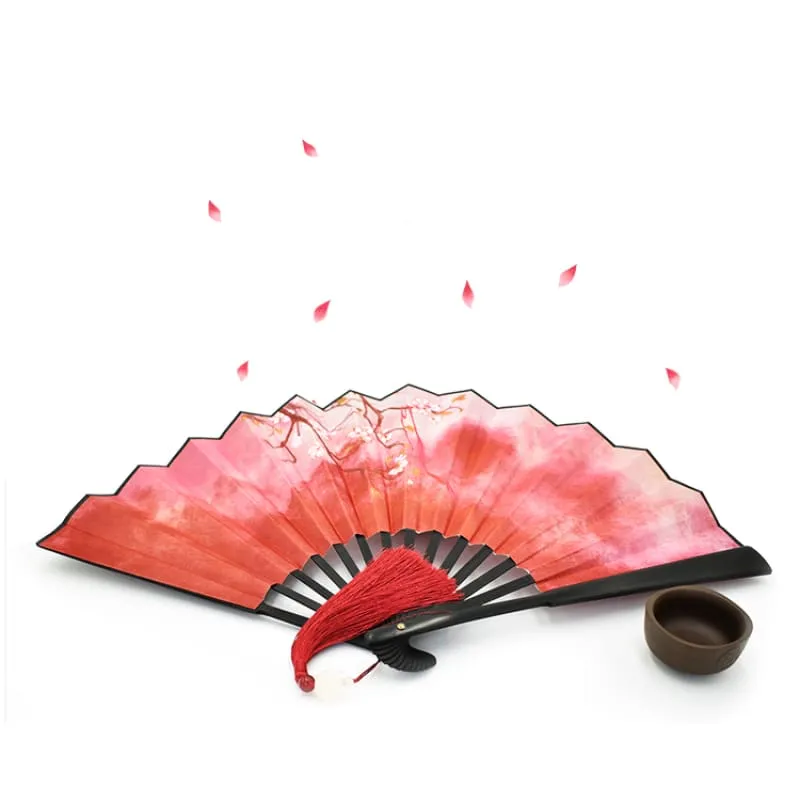 Japanese Folding Fan【White Kitsune】