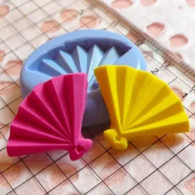 Jewelry Push Mold Hand Fan 25mm Silicone Flexible Mold Gum Paste Fondant Polymer Clay Charms Resin Cupcake Topper Mold Cake Decoration MD539