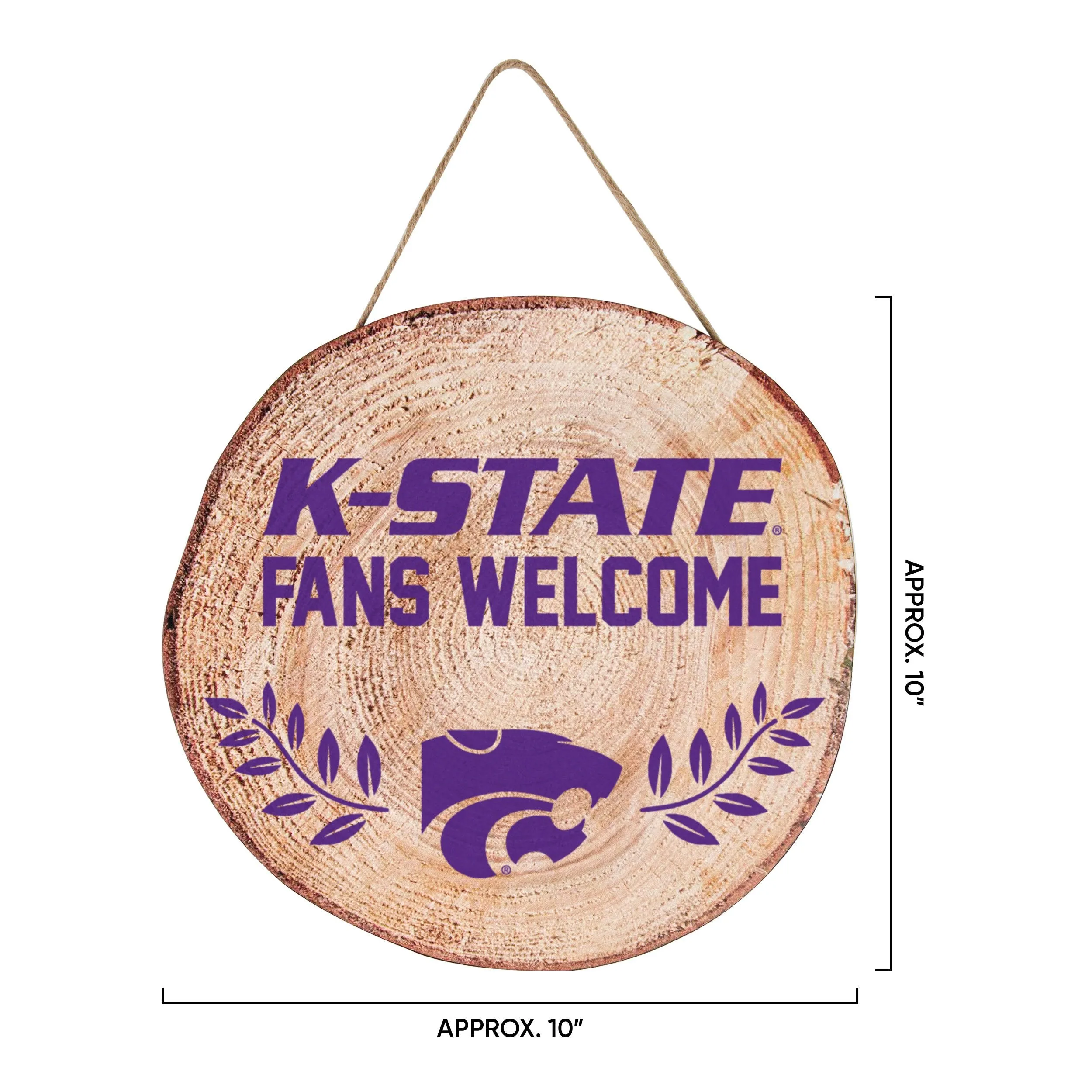 Kansas State Wildcats NCAA Wood Stump Sign