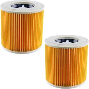 Karcher WD2 Filter Kit |WD3 Filter| MV2 Filter |MV3 Filter |Wet & Dry Vacuum Cleaner Filter Cartridges | Pack of 2