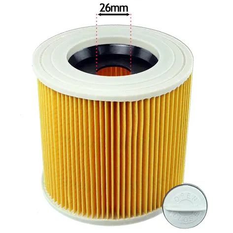 Karcher WD2 Filter Kit |WD3 Filter| MV2 Filter |MV3 Filter |Wet & Dry Vacuum Cleaner Filter Cartridges | Pack of 2