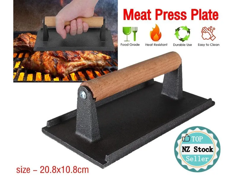 Kitchen Cast Iron Meat Press Plate