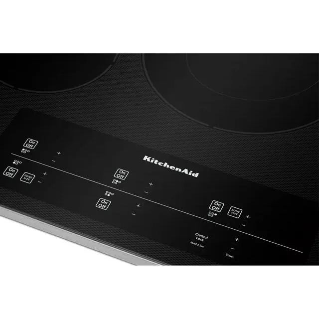 KitchenAid 30-inch Built-In Electric Cooktop with Even-Heat™ Technology KCES950KSS