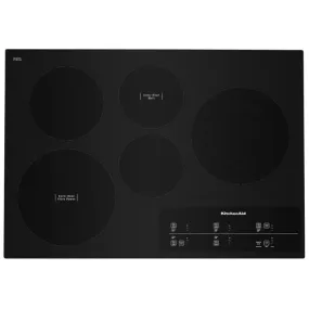 KitchenAid 30-inch Built-In Electric Cooktop with Even-Heat™ Technology KCES950KSS