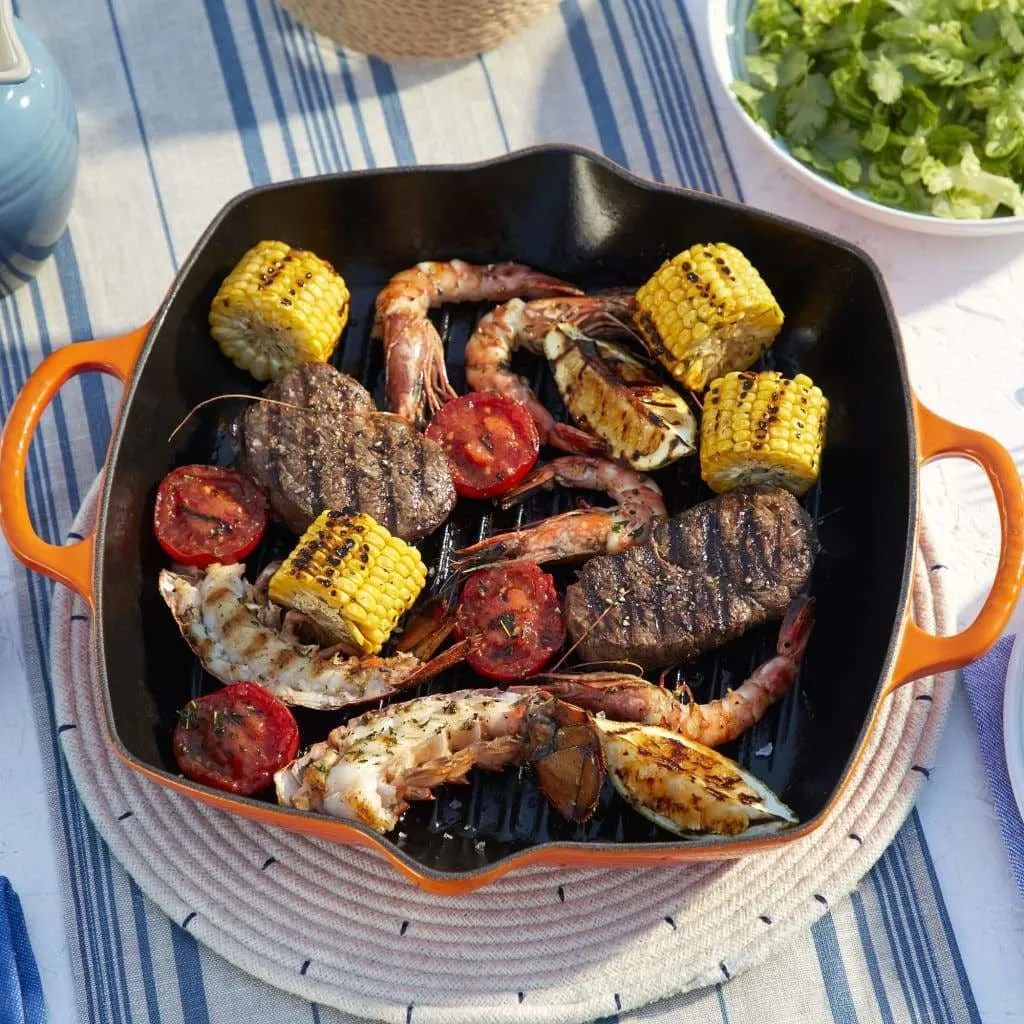 Le Creuset Signature Cast Iron Deep Square Grill 30cm Volcanic