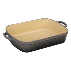 Le Creuset Signature Enameled Cast Iron Rectangular Roasting Pan, 5.25-Quart, Oyster