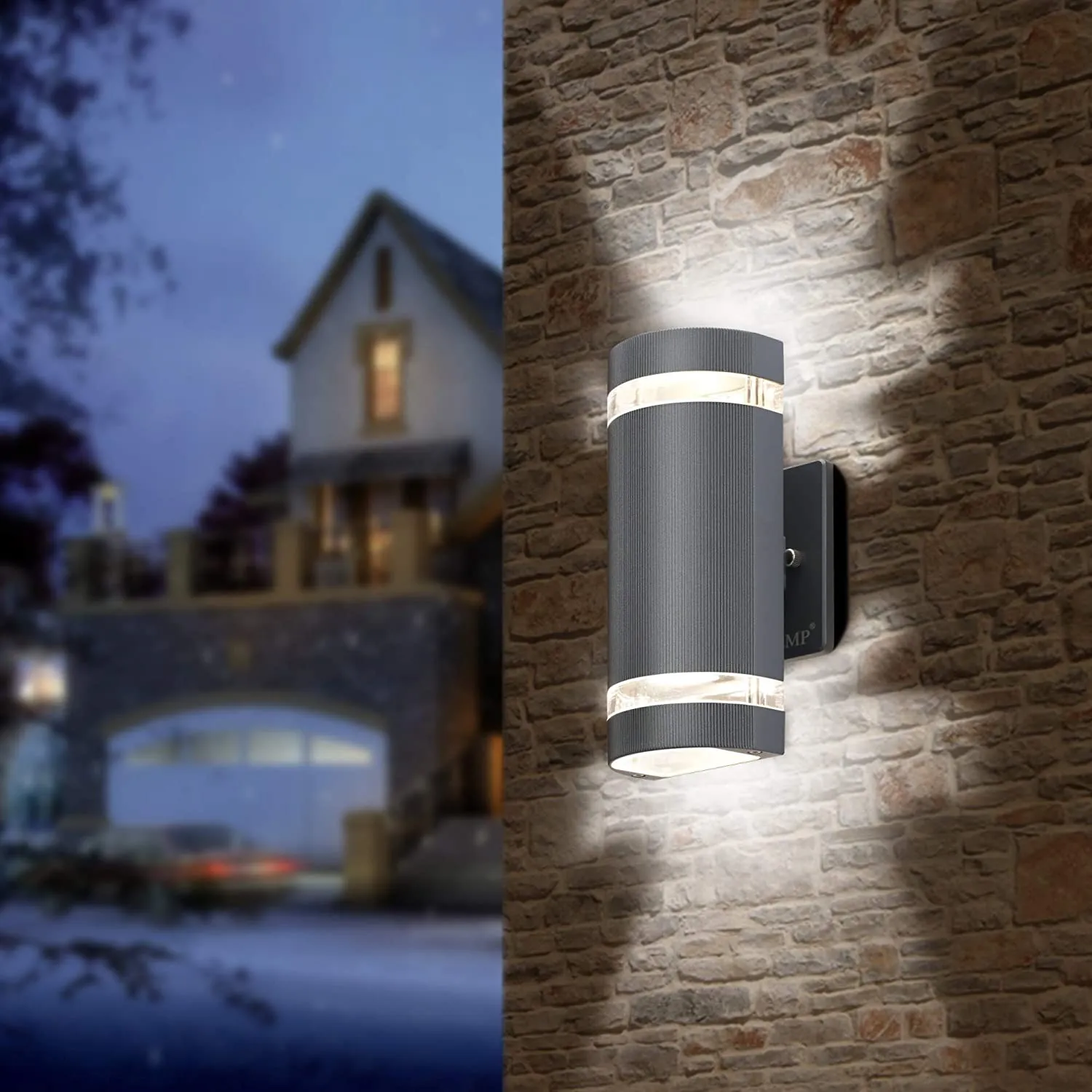 LED 4 Pack Semi Cylinder Up and Down Lights Outdoor Wall Light