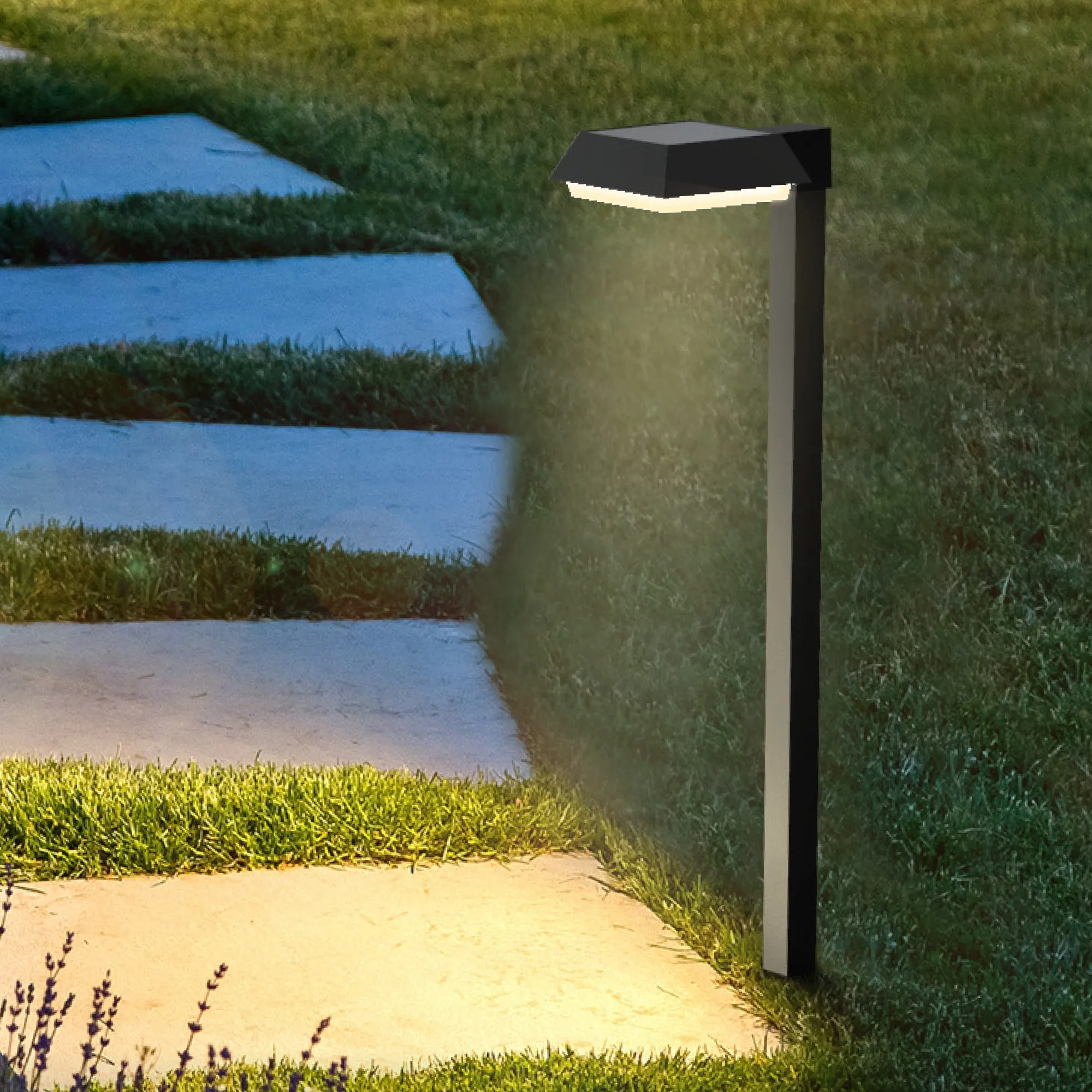 LED Solar Sidewalk Lights, Dusk To Dawn, 150 Lumens