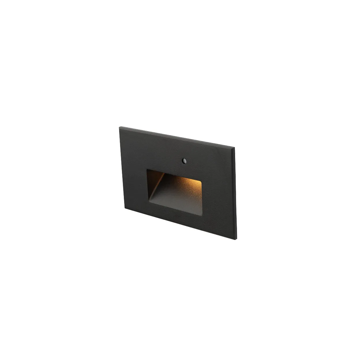 LED Step Light & Wall Light with Photocell in Black on Aluminum