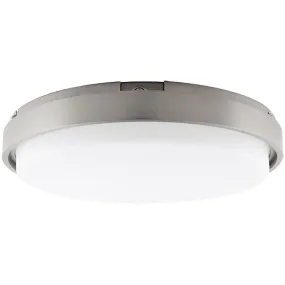 Lithium 15 In LED Flush Mount Light Selectable CCT Nickel Finish