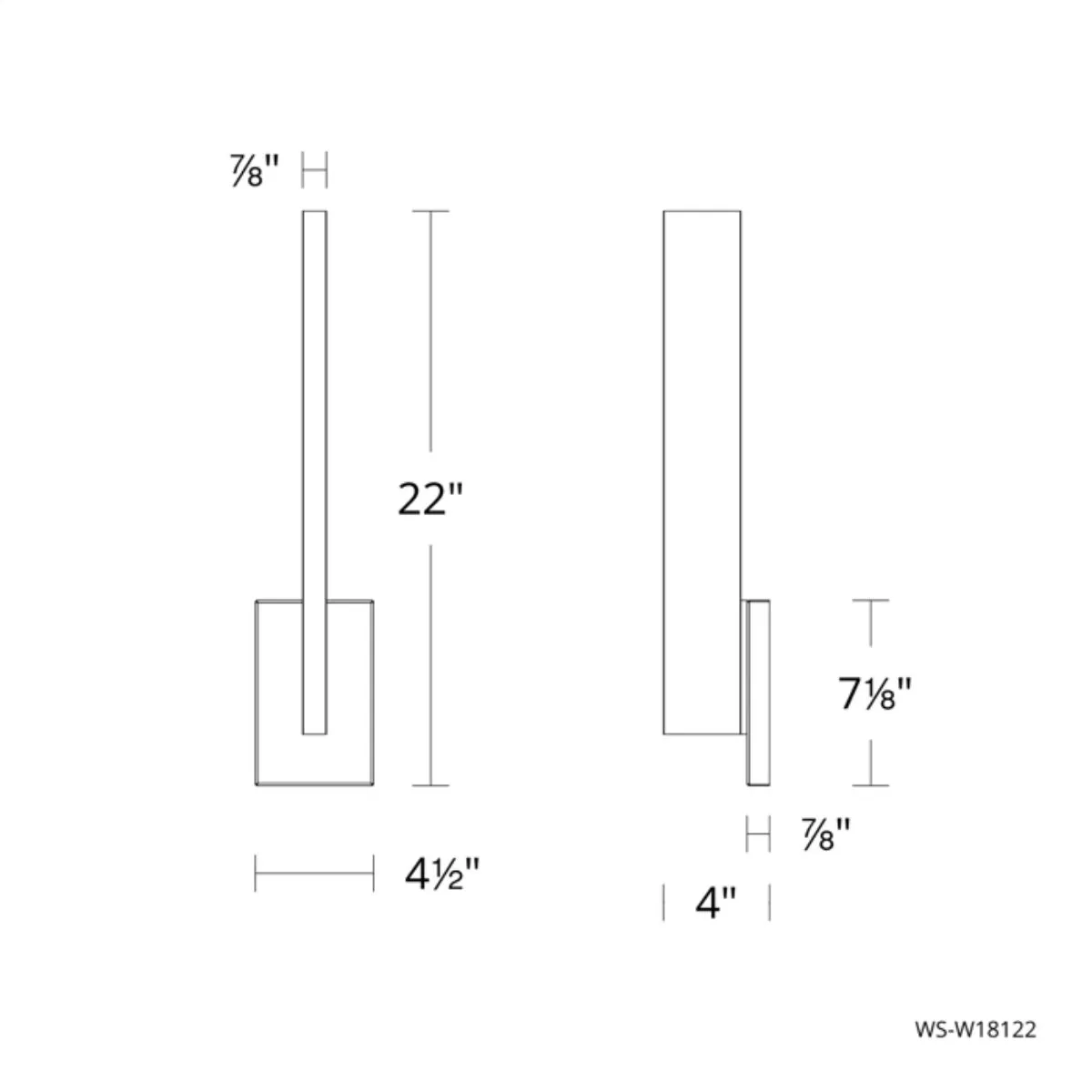 Mako 22 In. 2 Lights LED Outdoor Wall Sconce 3000K Black Finish